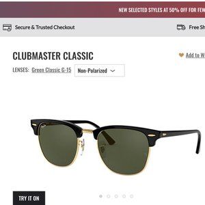 Clubmaster Classic Raybans
